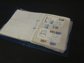 A blue loose leaf album of 1st Day Covers 1950 - 1970 together  with Stanley Gibbons collect British stamps