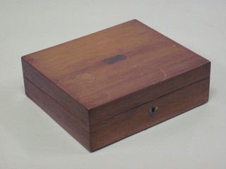 A Victorian rosewood writing slope with hinged lid 10"