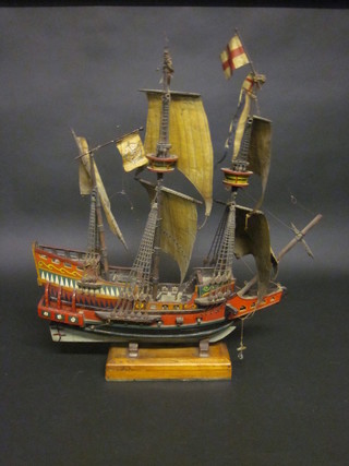 A wooden model of The Mary Rose 20"