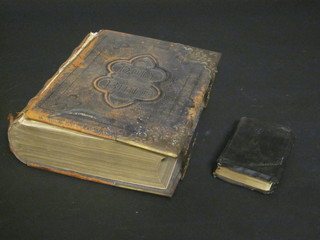A Victorian leather bound Family Bible and a small King James  bible