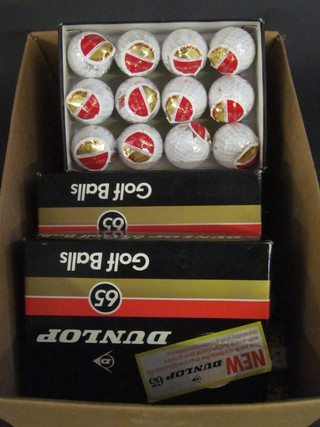4 boxes of Dunlop 65 golf balls together with 10 various  Slazenger golf balls and other golf balls