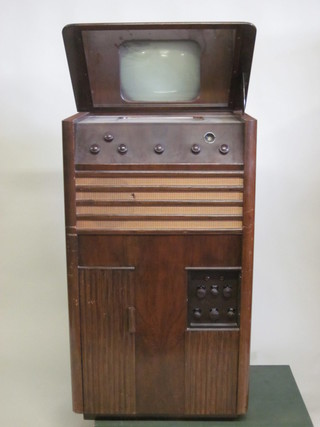 A 1950's Tele Visor baird television receiver contained in a walnut case