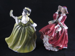 A Royal Doulton figure - Simone HN2378 and 1 other - Top  O'The Hill HN1834, head f and r,