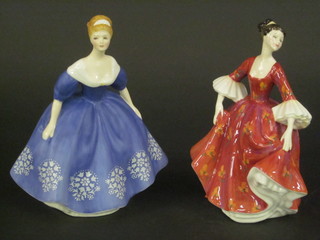 A Royal Doulton figure - Nina HN2347, cracked, together with 1  other Stephanie HN2811