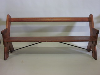 A 19th Century pine bench 74"