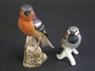A Goebel figure of a Chaffinch 5" together with a Goebel figure  of a sparrow 3"