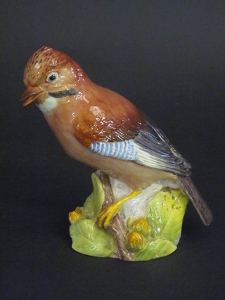 A Royal Worcester figure of a Jay with purple Worcester mark  and 7 dots 3448, 7"