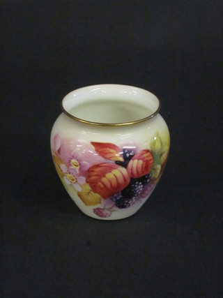 A Royal Worcester vase, the base marked 2491, 3"