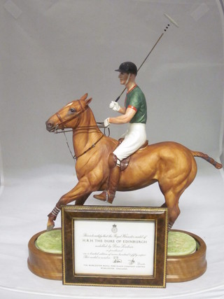 A Royal Worcester limited edition figure, modelled by Doris Lindner - HRH The Duke of Edinburgh, no. 25   ILLUSTRATED
