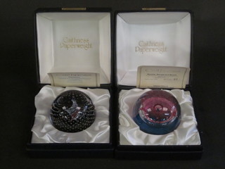 A limited edition Caithness paperweight - Bubble, Bangle and Beads no.37 and 1 other Flamenco
