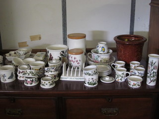 A large collection of Port Meirion table china including toast  rack, jardiniere, butter dish, ramekins, etc, etc,