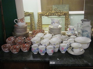 A part brown glazed Fenton tea service, a part Duchess Spring  Day tea service, 2 decorative jugs, various items of decorative  china and a small collection of glassware
