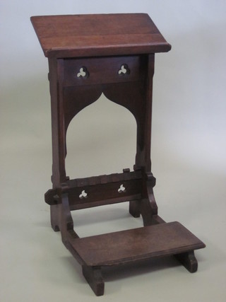 A Victorian Gothic oak Pri-Dieu