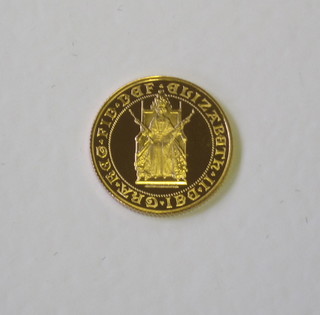 A 1989 limited edition 500th Anniversary gold proof sovereign