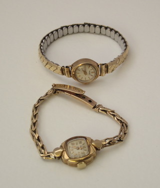 A lady's Seiko wristwatch contained in a gold case and a lady's Rotary gold wristwatch contained in a gold case with integral  bracelet