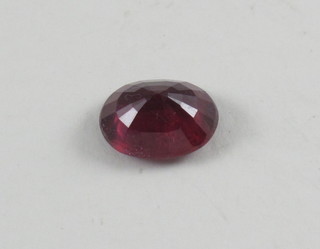 An oval cut ruby approx 4.30cts