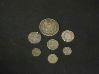 A small quantity of various silver coins