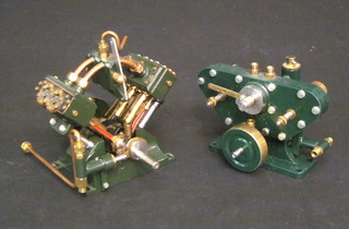 2 stationary model steam engines ILLUSTRATED