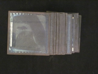 A collection of various black and white lantern slides