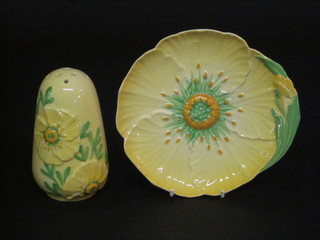A Carltonware Australian design buttercup patterned sugar sifter and a do. dish