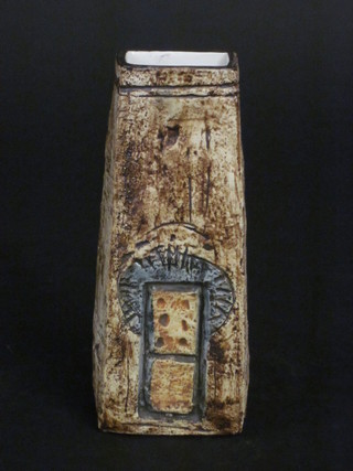 A Troika rectangular shaped vase, base marked Troika B 6 1/2"
