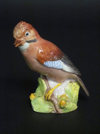 A Royal Worcester figure of a Jay with purple Worcester mark  and 7 dots 3448, 7"