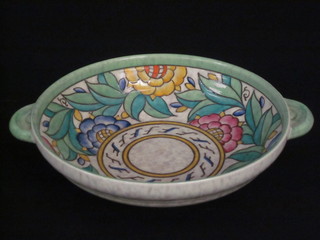 A Crown Ducal circular twin handled bowl, base marked 4040L  8"