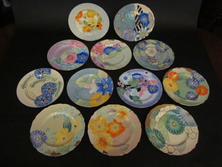12 various Gray's Pottery plates 10 1/2"