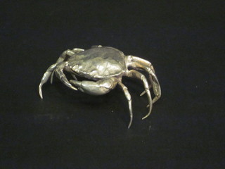 A Sterling model of a crab, 3 1/2 ozs