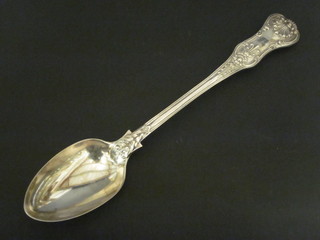 A Victorian silver Queens Pattern serving spoon, London 1841 7 ozs