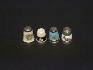 16 various silver thimbles
