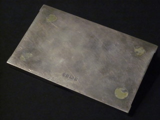 A rectangular silver lid 3 1/2 ozs