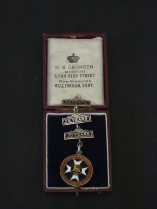 A silver and enamelled British Railways First Aid medal for 30  year service