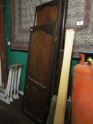 A mahogany armoire, dismantled