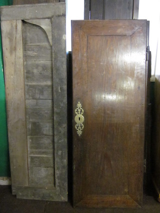 An 18th/19th French oak armoire, dismantled, 64"