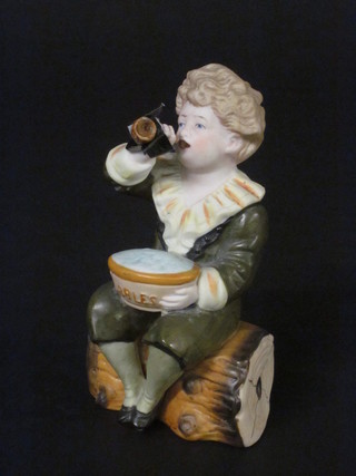 A Pear's biscuit porcelain figure of Bubbles complete with pipe  6"