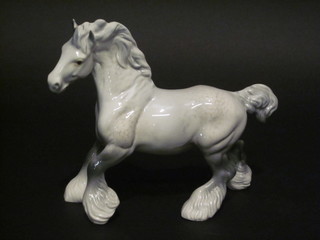 A Beswick figure of a dapple grey shire horse 9", ear f,
