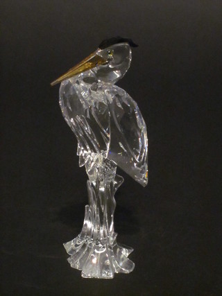 A Swarovski Crystal figure of a pelican 6"