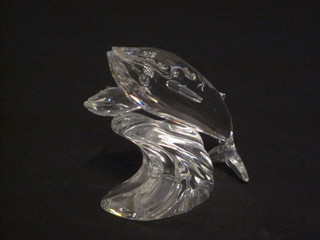 A Swarovski crystal figure of a Blue Whale and 1 other 4"
