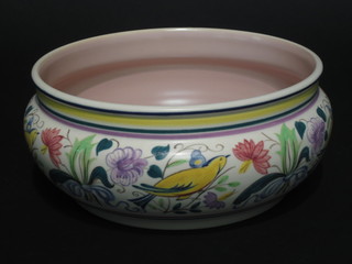 A circular Poole Pottery bowl incised Poole England 564, with floral decoration 9"  ILLUSTRATED