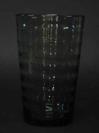 A Whitefriars seagreen tumbler vase 10"