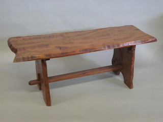 A rectangular rustic elm table 46"