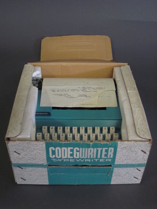 A Codeg typewriter, boxed