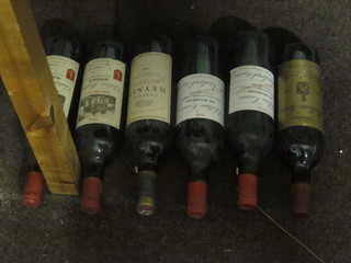 6 bottles of mixed clarets including 2 bottles of Chateau Cissac  1976 and 1980, 2 bottles of Chateau Montbrun 1976 and 1978, a  bottle of Bellevue Figeac 1983 and 1 bottle of Chateau Meyney  1918