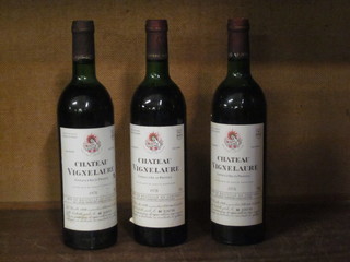 3 bottles of 1978 Chateau Vignelaure