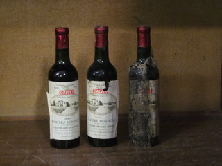 3 half bottles of 1964 Chateau Montrose St Estephe