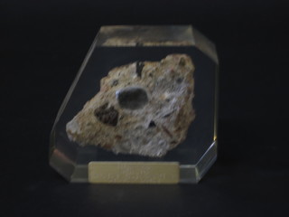 A paperweight formed from a section of the Berlin wall marked March 1990, supplied by Polish Children at Checkpoint Charlie  5"