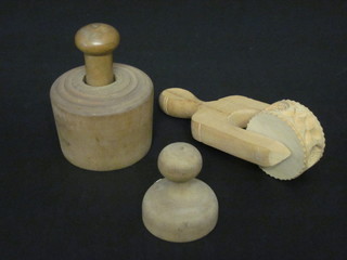 2 Victorian butter moulds and 1 other