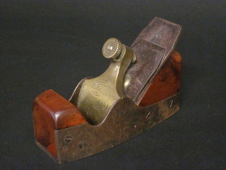 An elm and steel bottomed plane marked G J Thomas