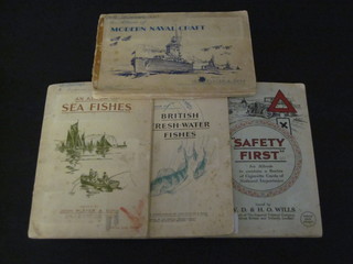 4 Player's cigarette card albums - British Fresh Water Fish, Tennis, Modern Navalcraft and Sea Fish, together with a Wills  album - Safety First